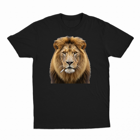 Illicit Shirts Lion Smoking Cigarette T-Shirt