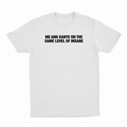 Illicit Shirts Me And Kanye On The Same Level Of Insane T-Shirt
