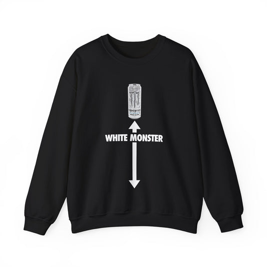 Illicit Shirts White Monster Crewneck
