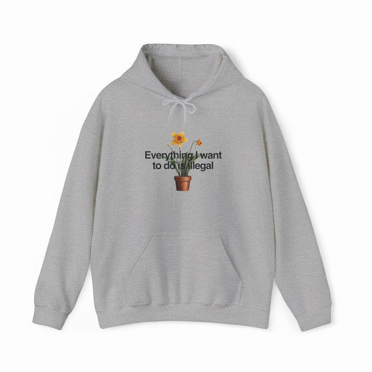 Illicit Shirts Everything I Want To Do Is Illegal Hoodie