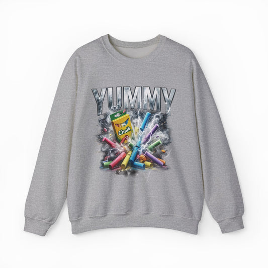 Illicit Shirts Yummy Chalk Vintage Rap Crewneck
