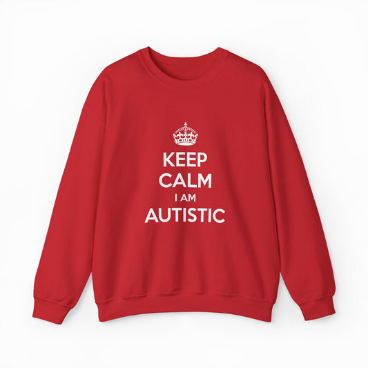 Illicit Shirts Keep Calm I Am Autistic Crewneck
