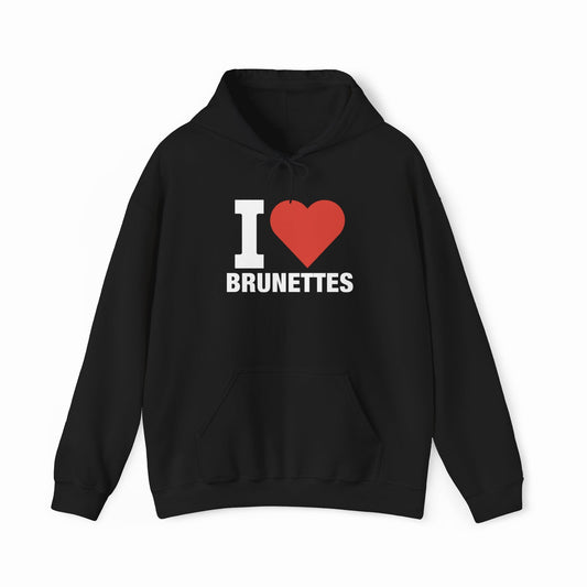 Illicit Shirts I Heart Brunettes Hoodie