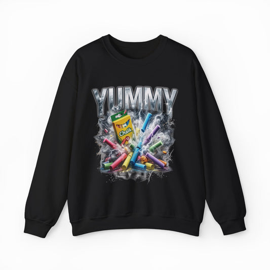 Illicit Shirts Yummy Chalk Vintage Rap Crewneck
