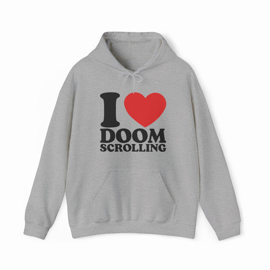 Illicit Shirts I Heart Doom Scrolling Hoodie
