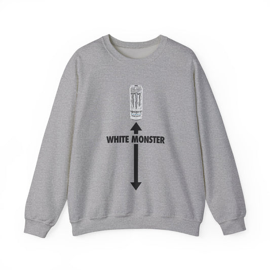 Illicit Shirts White Monster Crewneck