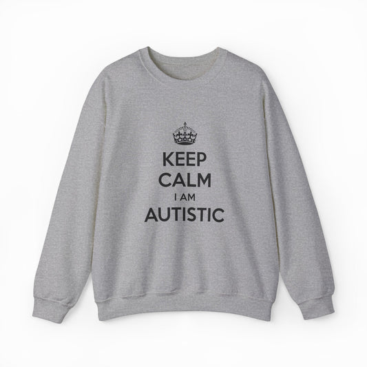 Illicit Shirts Keep Calm I Am Autistic Crewneck