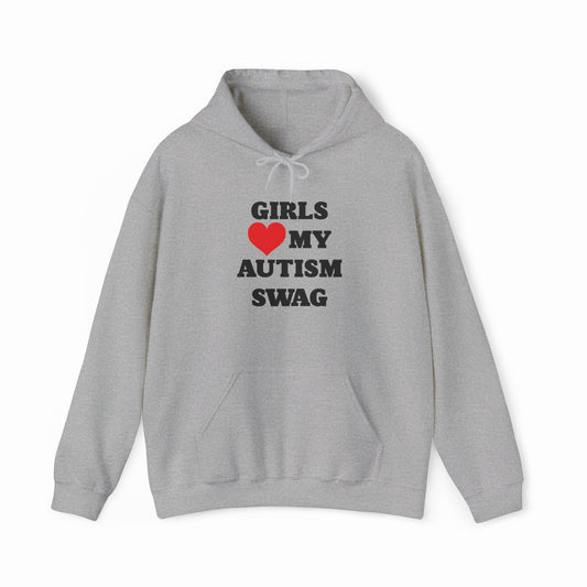 Illicit Shirts Girls Heart My Autism Swag Hoodie