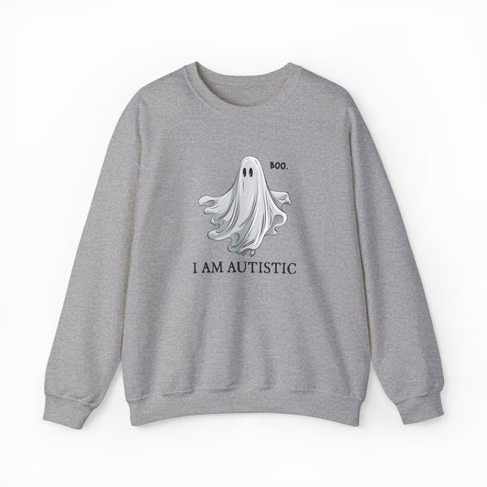 Illicit Shirts Boo, I Am Autistic Crewneck
