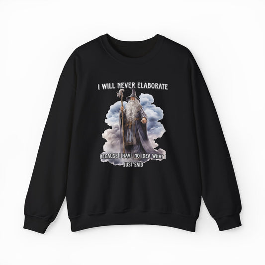 Illicit Shirts I Will Never Elaborate Crewneck