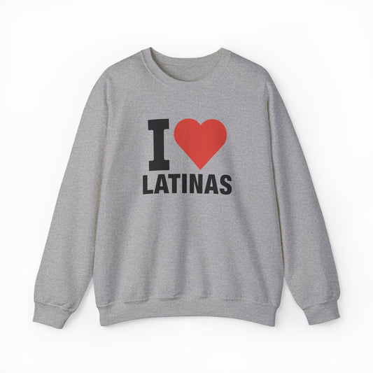 Illicit Shirts I Heart Latinas Crewneck