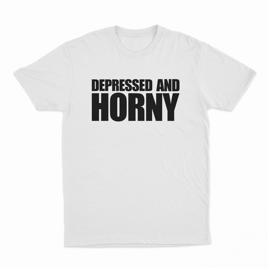 Illicit Shirts Depressed And Horny T-Shirt