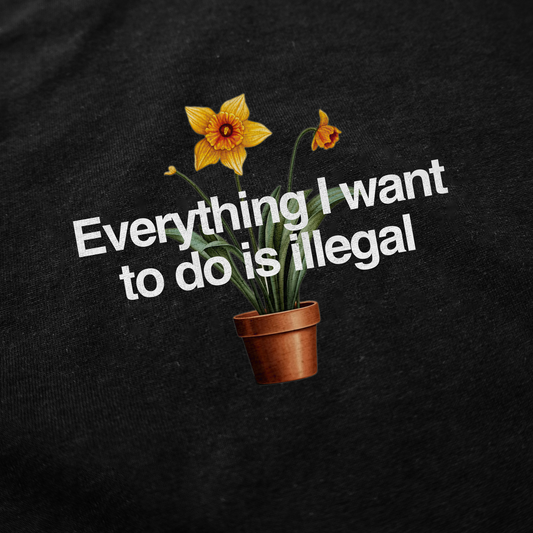 Illicit Shirts Everything I Want To Do Is Illegal T-Shirt