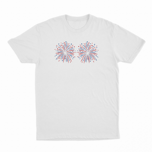 Fireworks Over Boobs T-Shirt