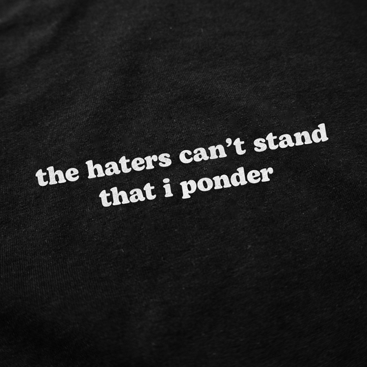 Illicit Shirts The Haters Can't Stand That I Ponder T-Shirt