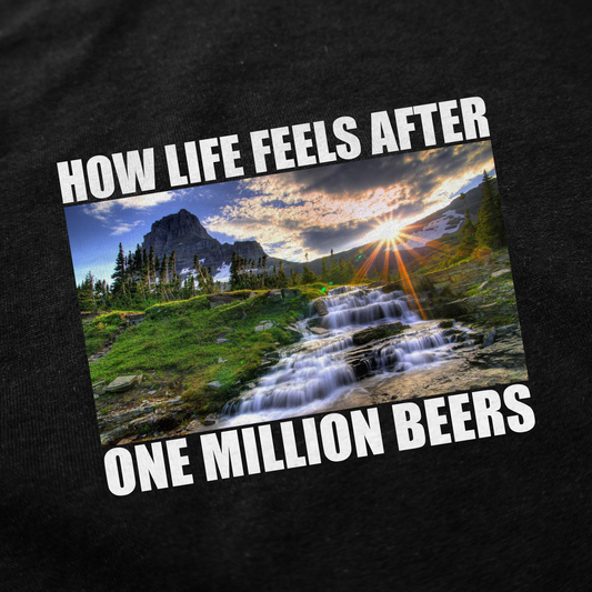 Illicit Shirts How Life Feels After One Million Beers T-Shirt