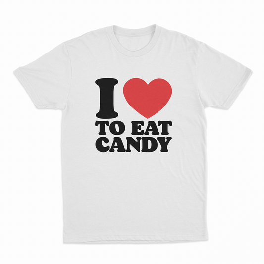 Illicit Shirts I Heart To Eat Candy T-Shirt