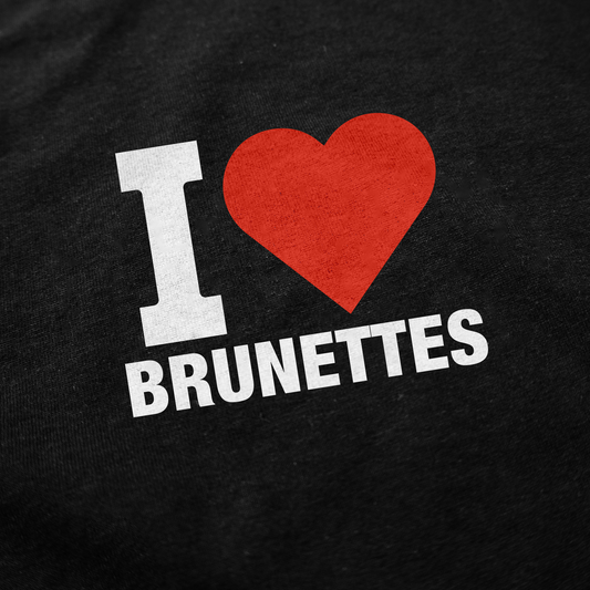 Illicit Shirts I Heart Brunettes T-Shirt
