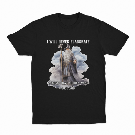 Illicit Shirts I Will Never Elaborate T-Shirt