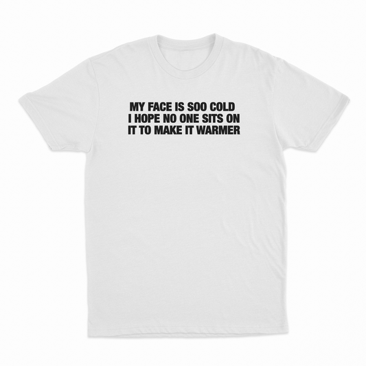 Illicit Shirts My Face Is Soo Cold I Hope No One Sits On It To Make It Warmer T-Shirt