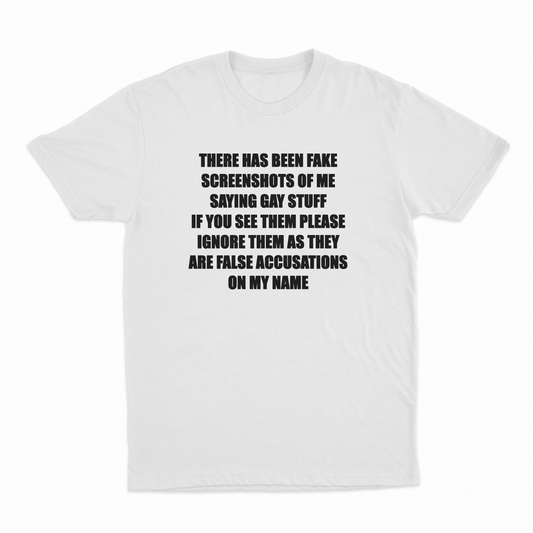 Illicit Shirts There Has Been Fake Screenshots Of Me Saying Gay Stuff T-Shirt
